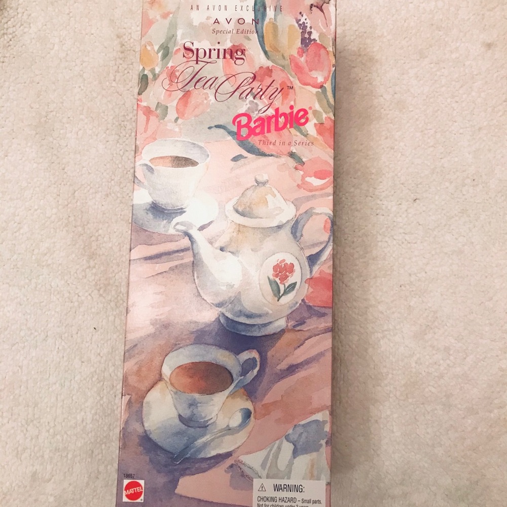 1997 NIB Avon Spring Tea Party Barbie Doll